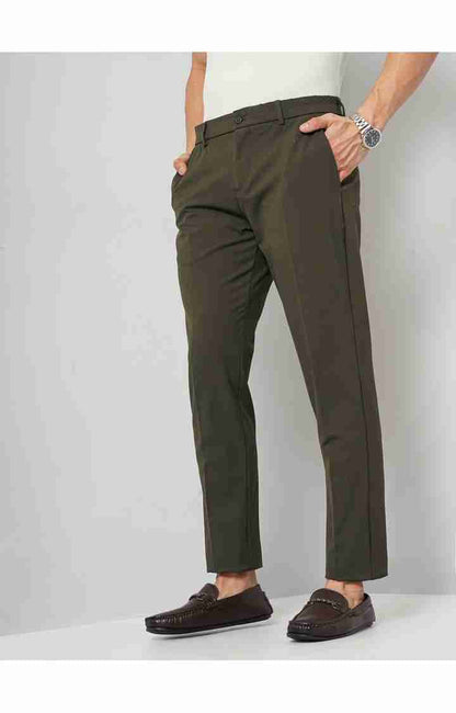 Khaki Regular Fit Trousers