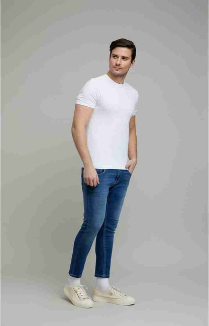 Blue Skinny Ankle Length Jeans