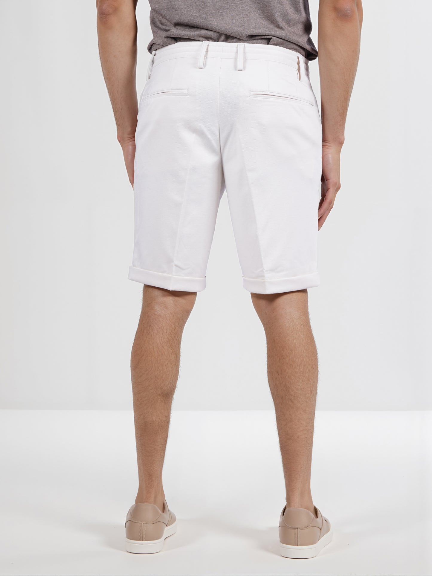 Celio* Men White Solid Regular Fit Polyester Bermuda Shorts