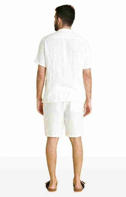 Off White Regular Fit Shorts