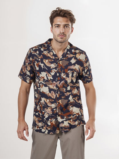 Celio* Men Multi Printed Regular Fit Viscose Shirt