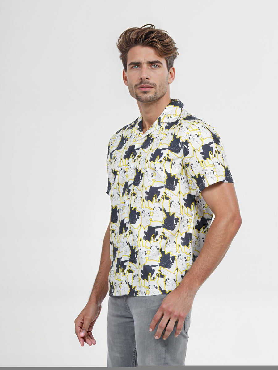 Celio* Pokemon Men Multi Printed Regular Fit Cotton Shirt