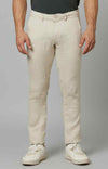 Celio* Linen Slim Fit Beige Trouser