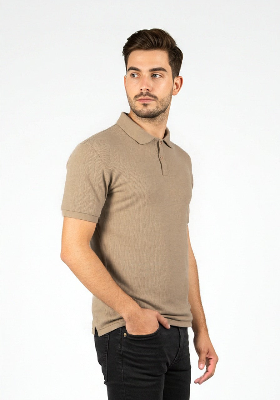 Celio* Men Brown Solid Regular Fit Cotton T-shirt