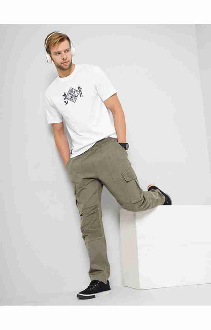 Khaki Regular Fit Cargos