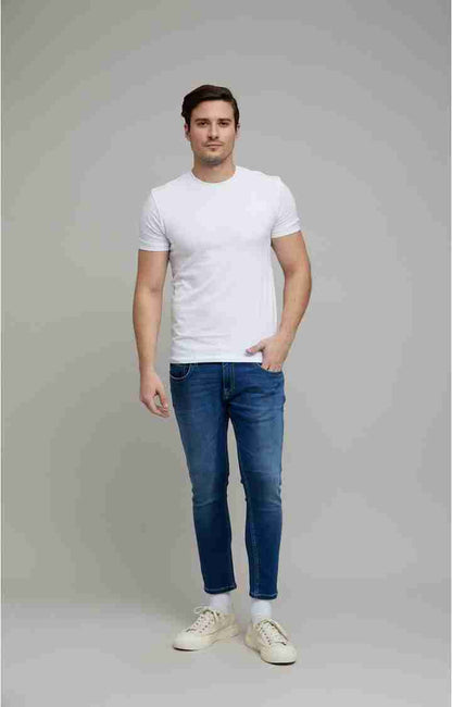 Blue Skinny Ankle Length Jeans