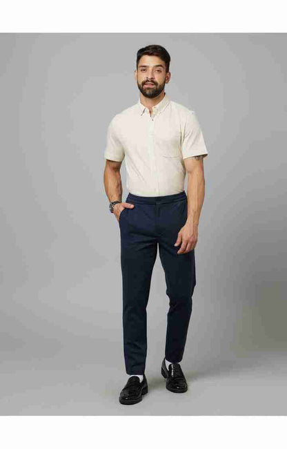 Navy Blue Slim Fit Trousers