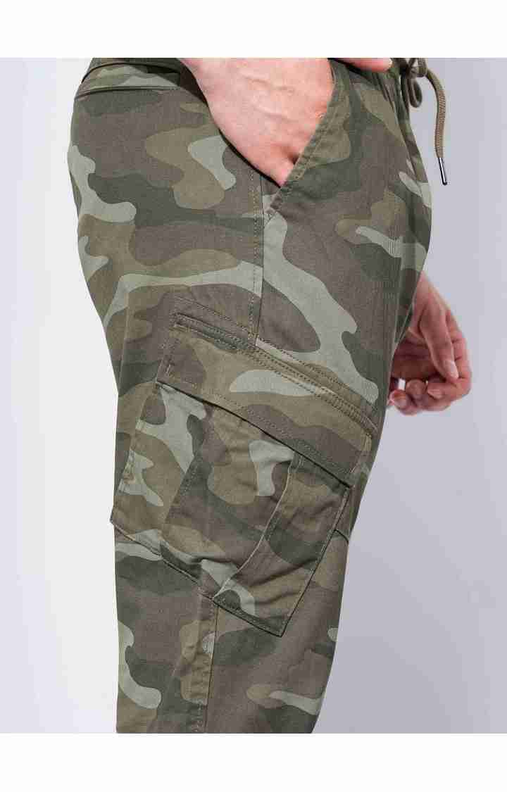 Green Regular Fit Cargos