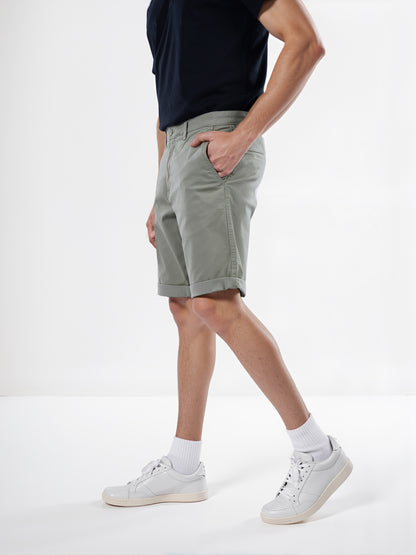 Celio* Cotton Regular Fit Green Bermuda