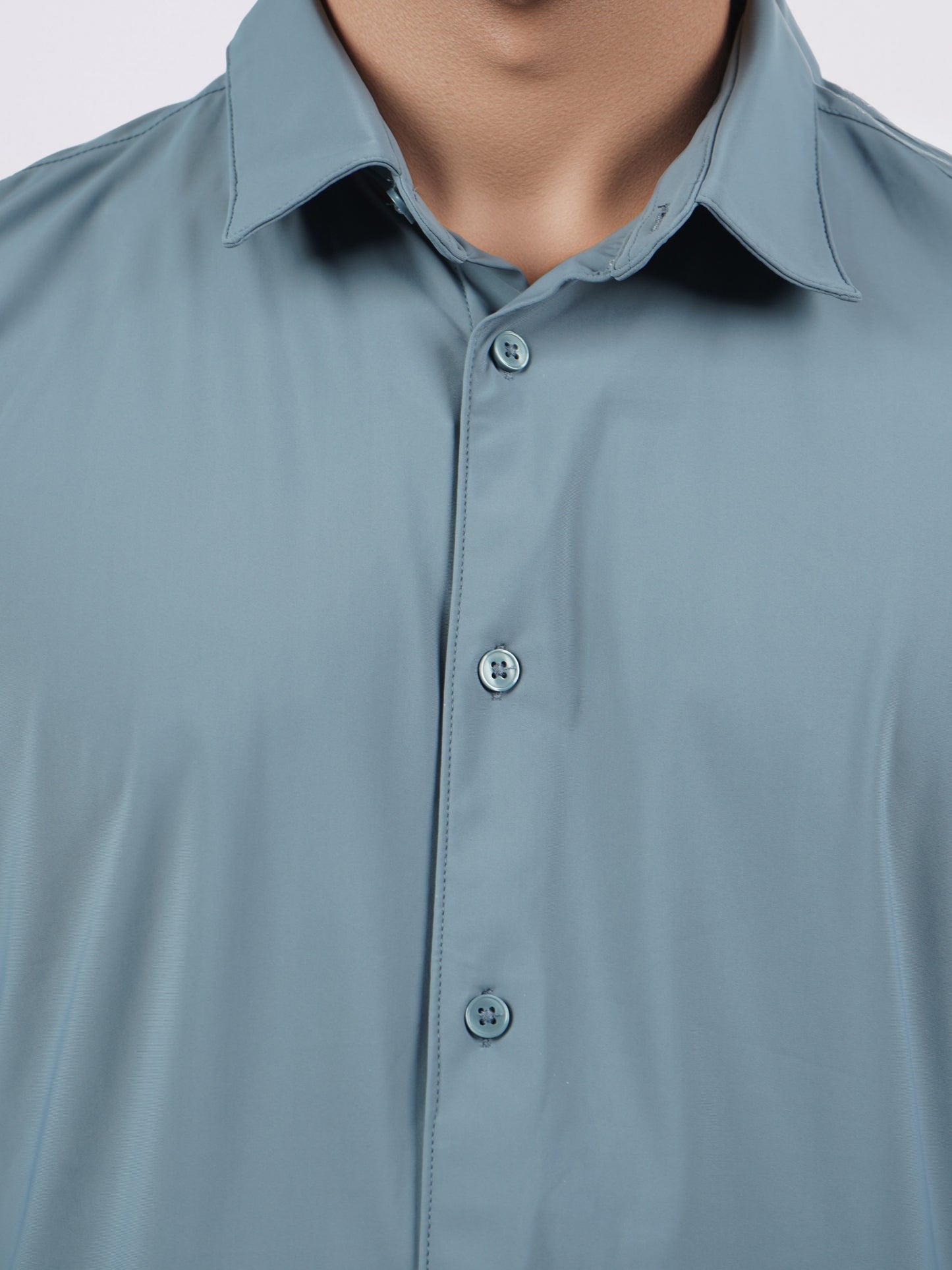 Celio* Men Blue Solid Slim Fit Nylon Shirts