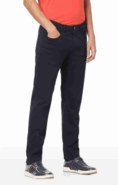 Navy Blue Regular Fit Trousers