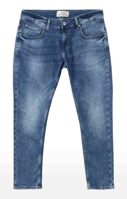 Blue Skinny Ankle Length Jeans