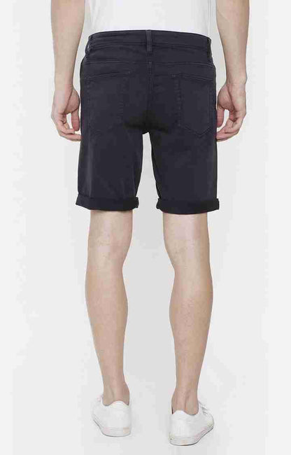 Navy Blue Regular Fit Shorts