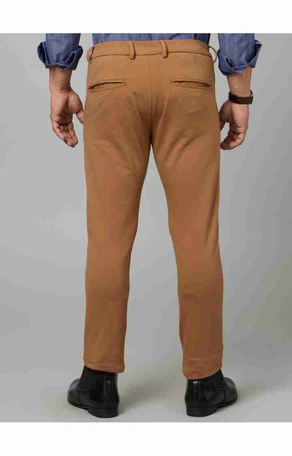 Beige Slim Fit Trousers