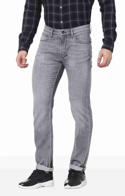 Grey Straight Slim Fit Soft Touch Jeans