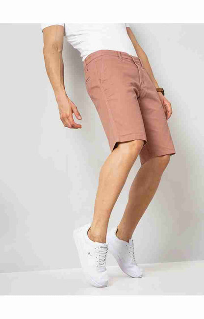 Peach Regular Fit Shorts