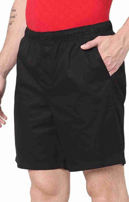 Black Regular Fit Shorts