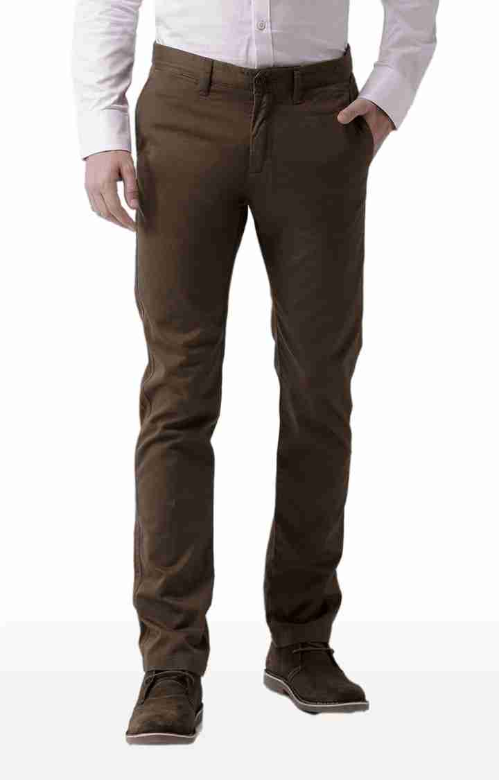 Brown Regular Fit Trousers