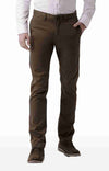 Celio* Cotton-Blend Regular Fit Green Trouser