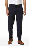 Celio* Polyester Slim Fit Navy Blue Trouser