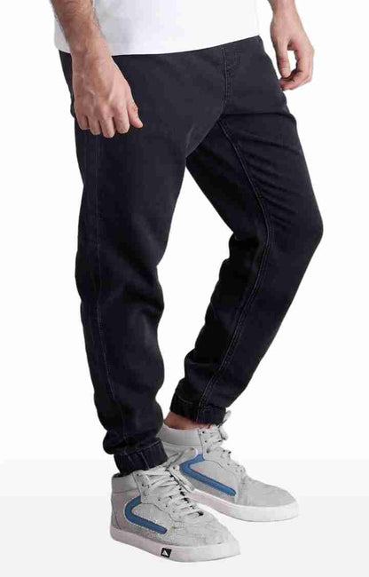 Black Skinny Fit Denim Joggers