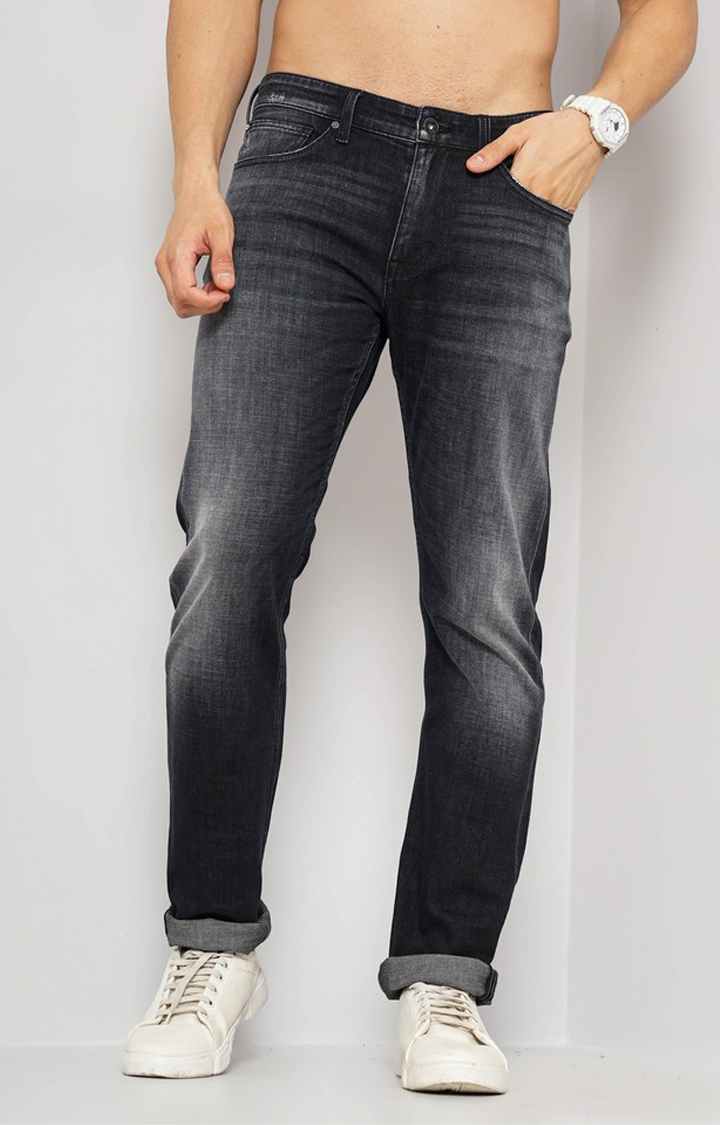 Black Straight Slim Fit Soft Touch Jeans