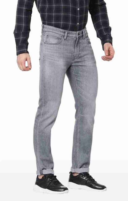 Grey Straight Slim Fit Soft Touch Jeans