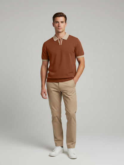 Celio* Men Brown Solid Regular Fit Cotton T-Shirts