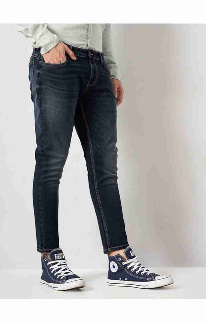 Blue Skinny Ankle Length Jeans