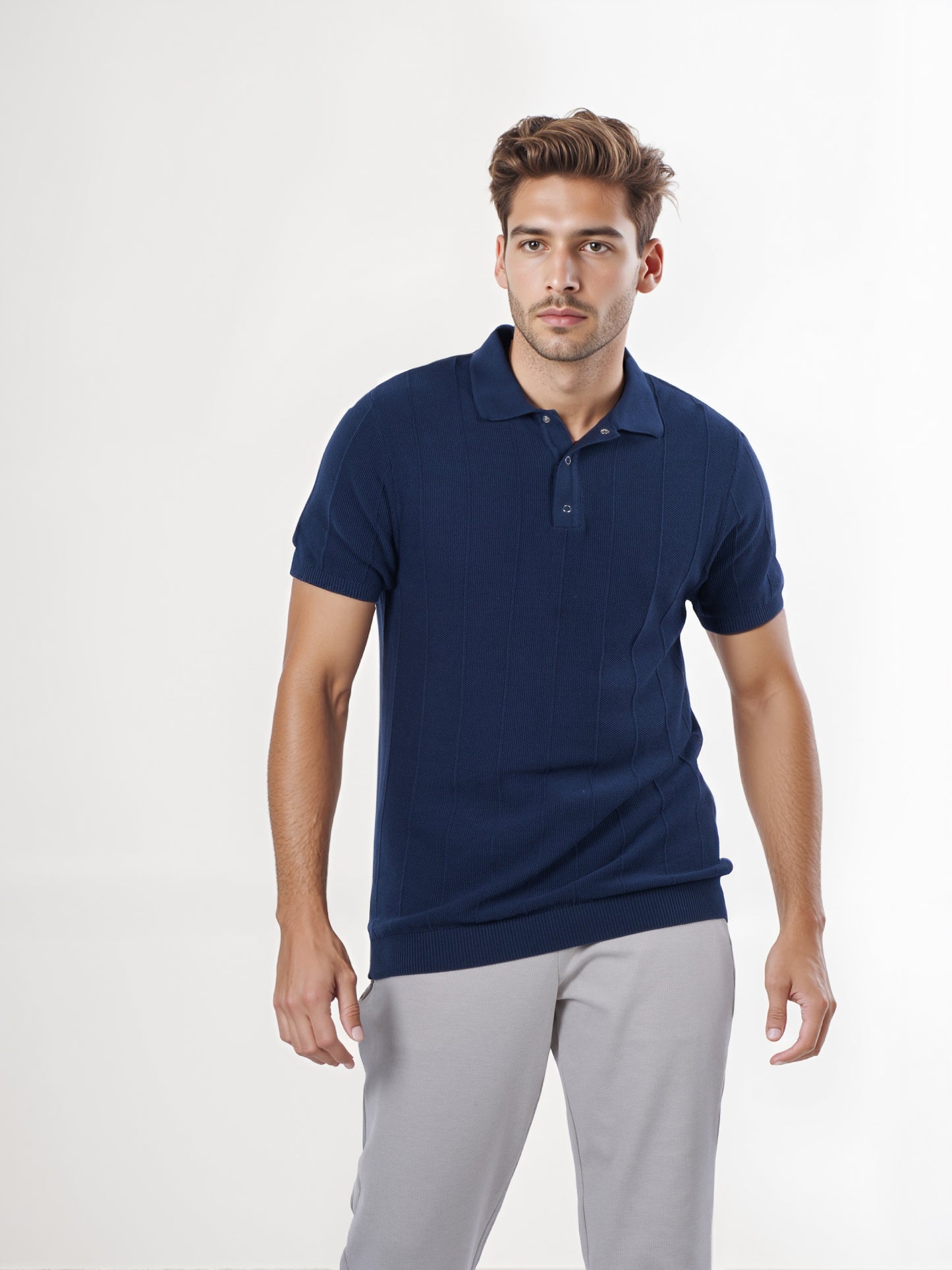 Celio* Men Blue Solid Regular Fit Cotton T-Shirt
