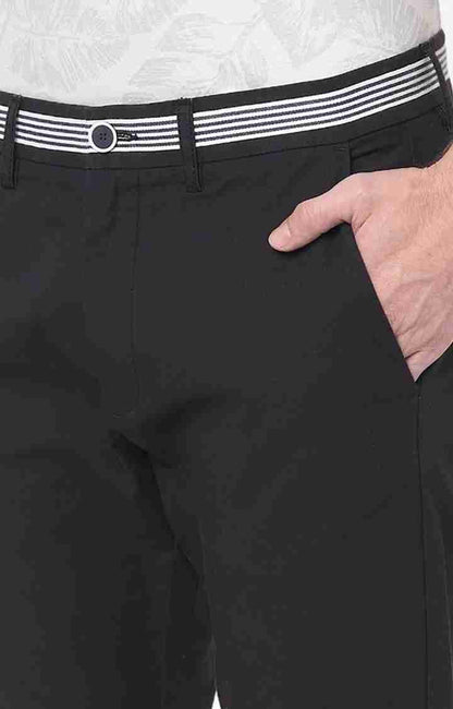 Black Regular Fit Trousers