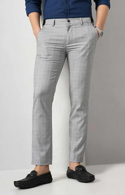 Grey Slim Fit Trousers