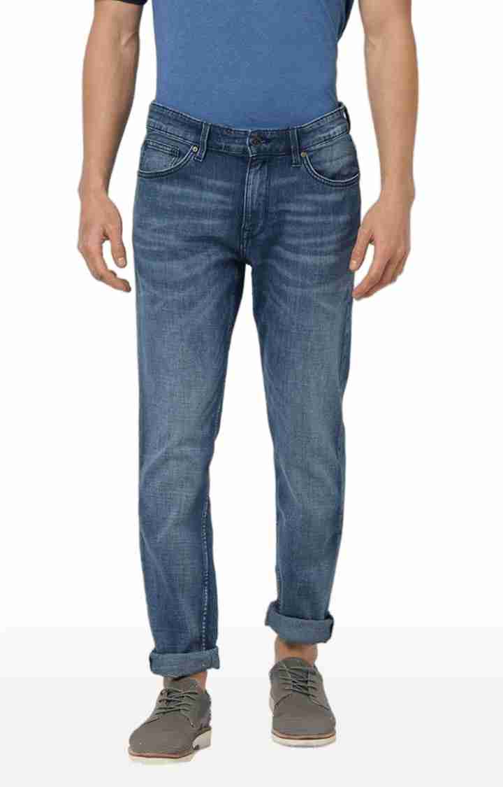 Blue Straight Slim Fit Soft Touch Jeans