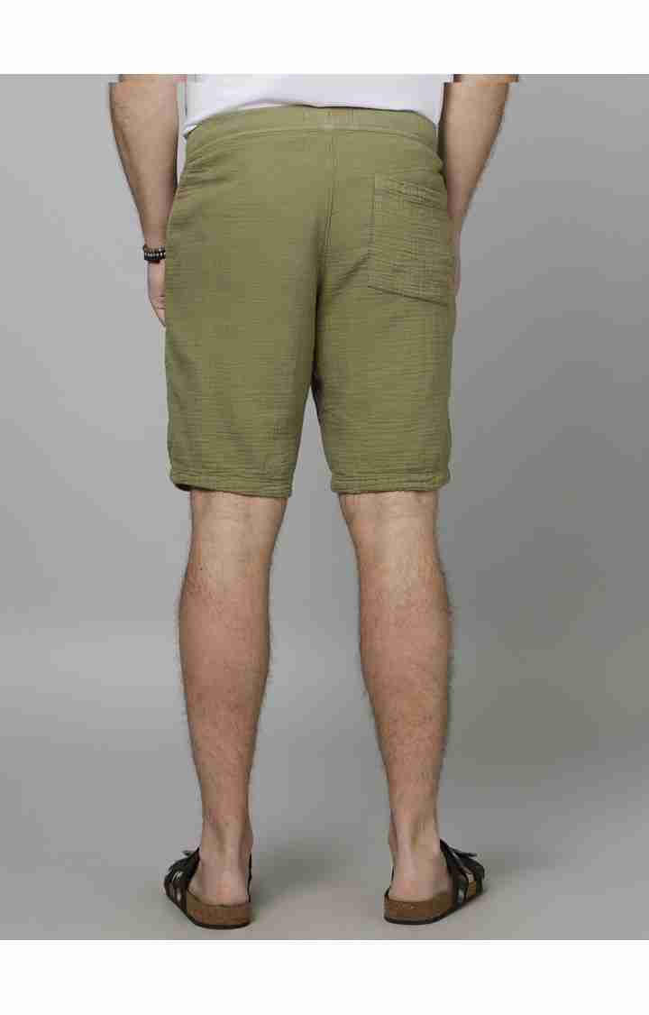 Khaki Regular Fit Shorts