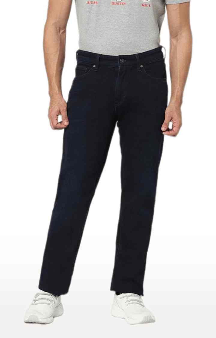 Navy Blue Straight Fit Jeans