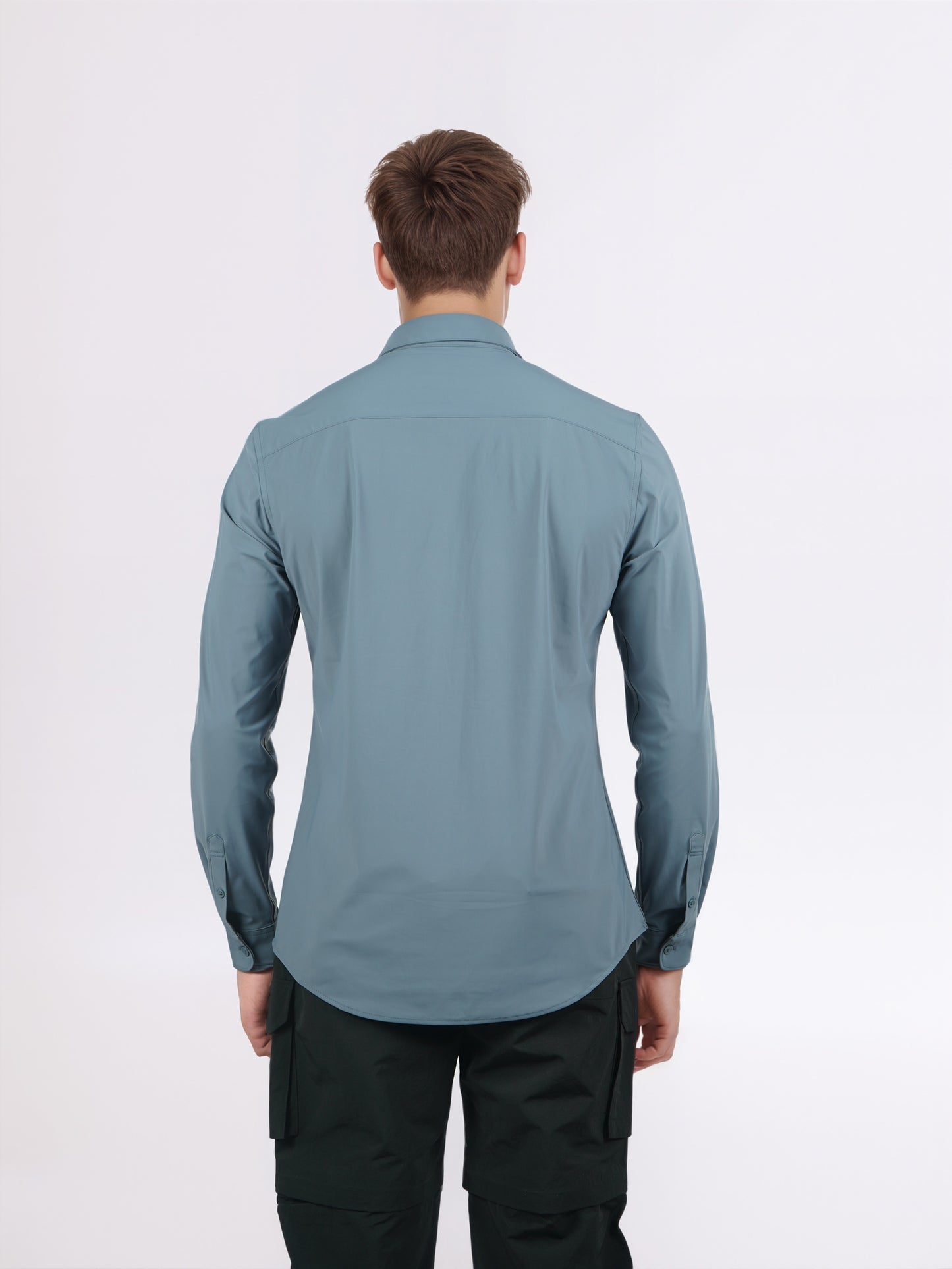 Celio* Men Blue Solid Slim Fit Nylon Shirts