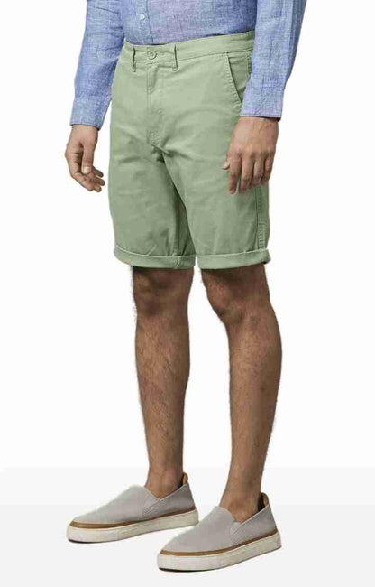 Green Regular Fit Shorts