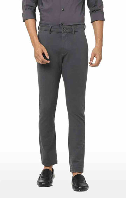 Grey Regular Fit Trousers