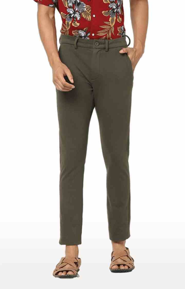 Olive Regular Fit Trousers