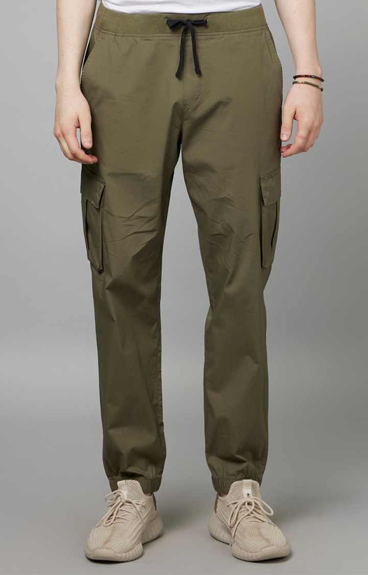 Olive Regular Fit Cargos