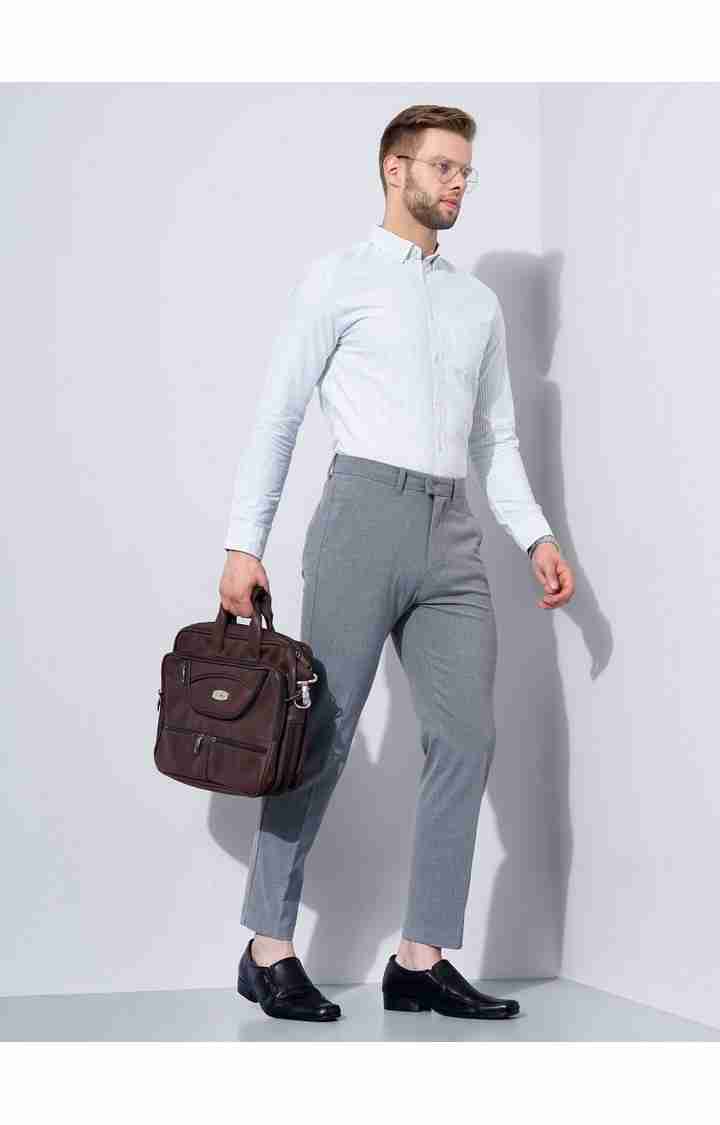 Grey Slim Fit Trousers