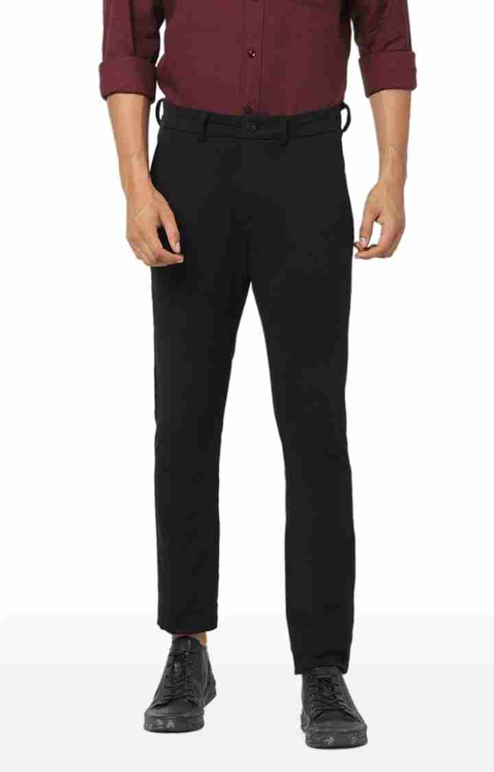 Black Regular Fit Trousers