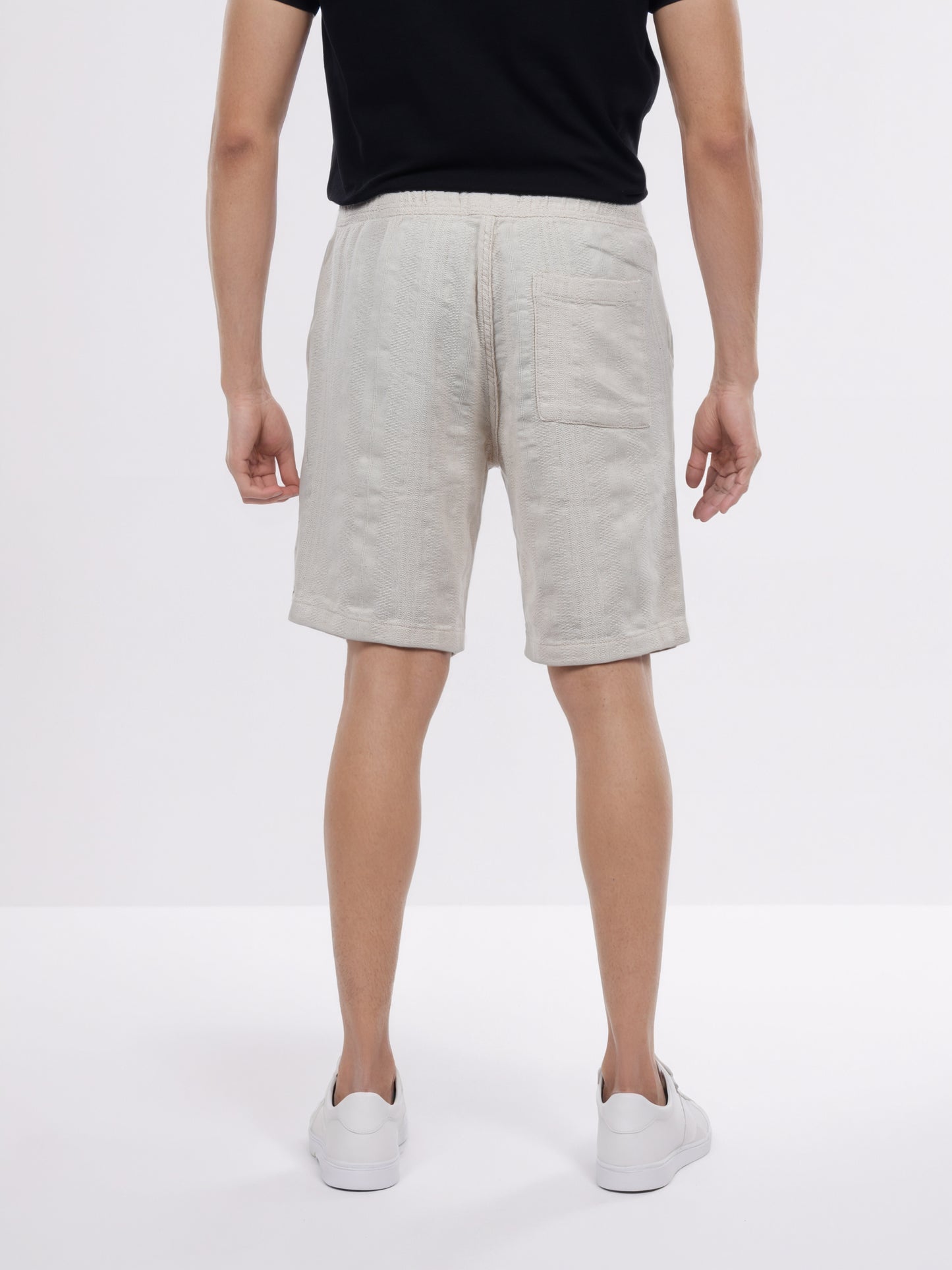 Celio* Men Beige Solid Bermuda Fit Cotton Shorts