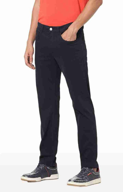 Navy Blue Regular Fit Trousers