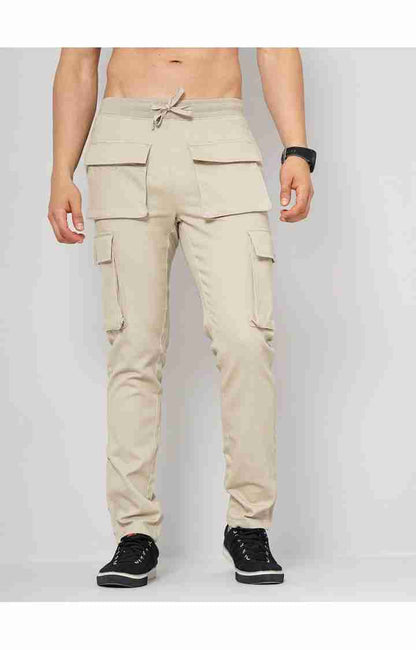 Beige Regular Fit Trousers