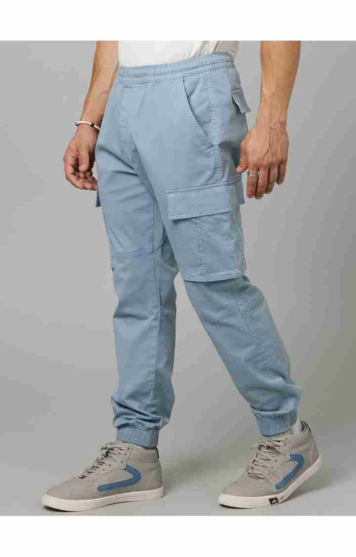 Blue Regular Fit Cargos