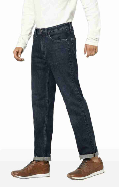 Navy Blue Straight Fit Jeans