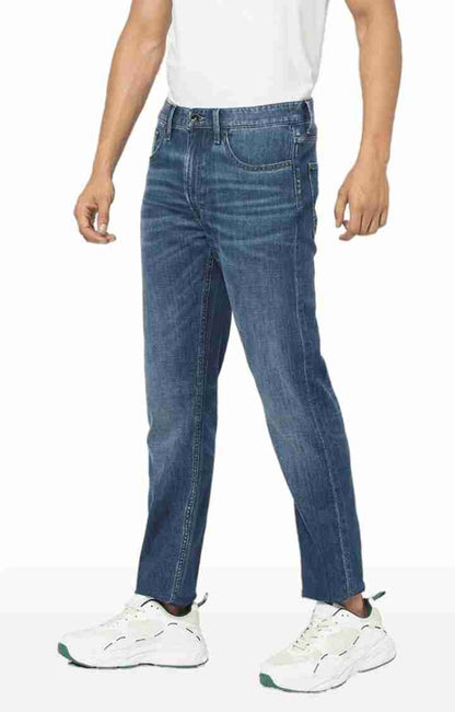 Blue Straight Slim Fit Soft Touch Jeans