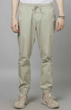 Celio* Cotton-Blend Jogger Fit Light Green Trouser