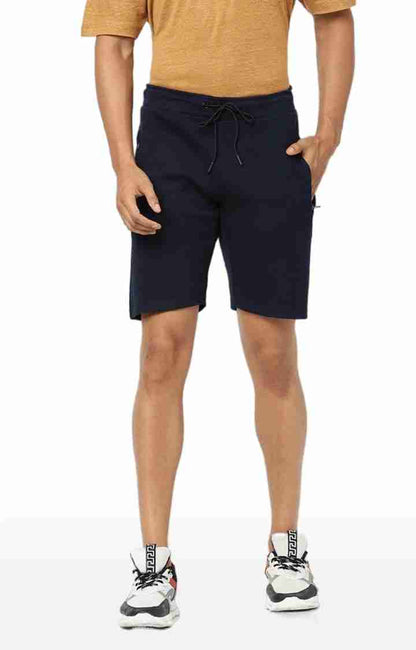 Navy Blue Regular Fit Shorts